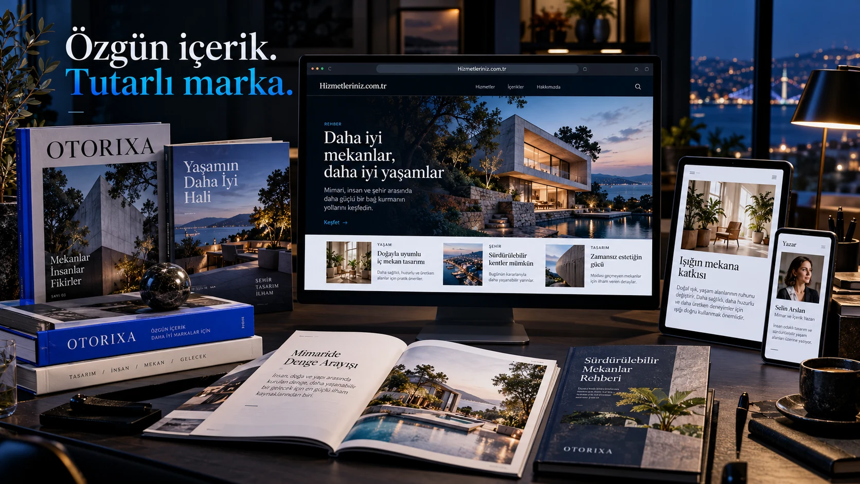 Markaya özel rehber, makale ve farklı yayın sunumlarından oluşan örnek içerik tasarımı